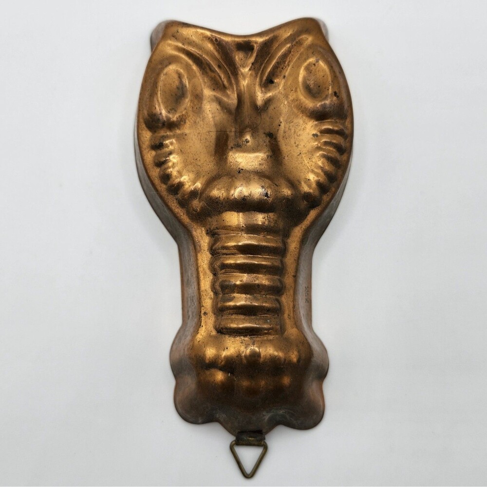 Vtg Revere Ware Copper Lobster Animal Jello Mold w/ Hanging Loop